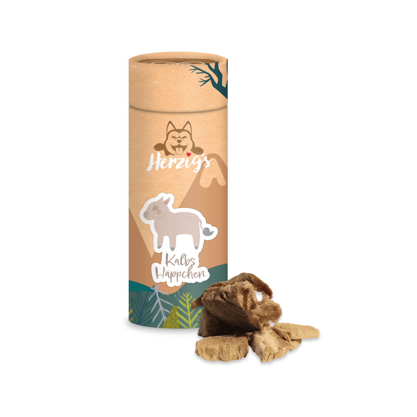 Kalbs Häppchen Leckerlies Tierfutter Hundehäppchen mit Inhalt - Hundefutter bei Herzigs Petfood