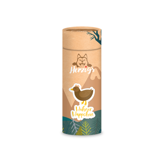 Hühnerbrustfilethäppchen Leckerlies Tierfutter Hundehäppchen mit Inhalt - Hundefutter bei Herzigs Petfood