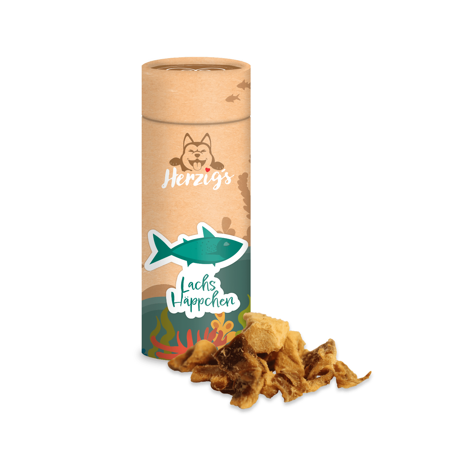 Lachs Häppchen Leckerlies Tierfutter Hundehäppchen mit Inhalt - Hundefutter bei Herzigs Petfood