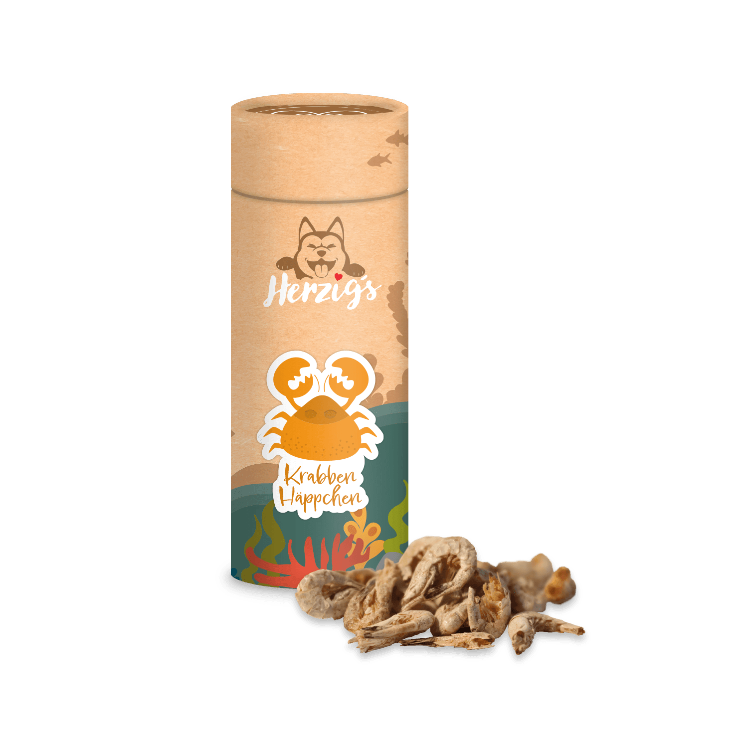 Herzig&amp;#39;s- (Snack Tube) - Feinste Nordseekrabben Häppchen – Herzigs Petfood